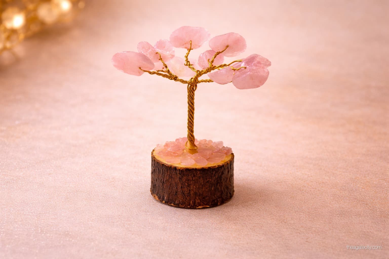 Rose Quartz Crystal Tree 15 Beads | Decor Gift  - Amethyst - 3