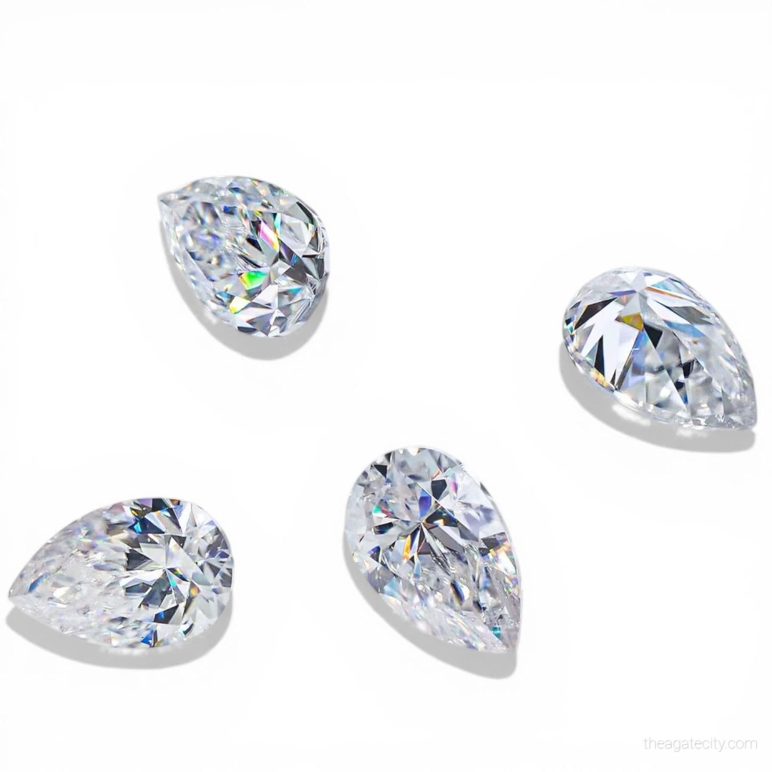 Moissanite Pear Cut D Color VVS1 | Brilliant Sparkle | Diamond Alternative Stone - 1 CT - 2