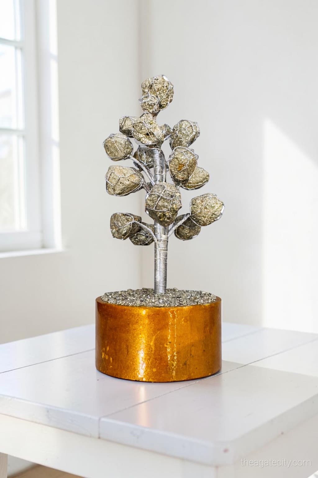  Raw Pyrite Crystal tree | Crystal Tree for home & office Decor  - 1