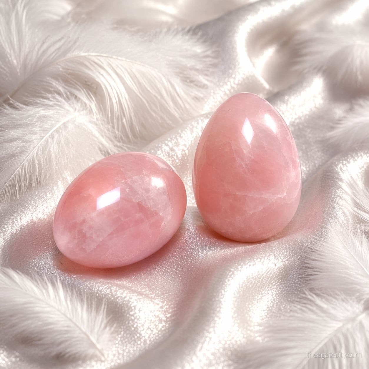 Natural Rose Quartz Crystal Egg | Polished Crystal Decor & Gift  - 1