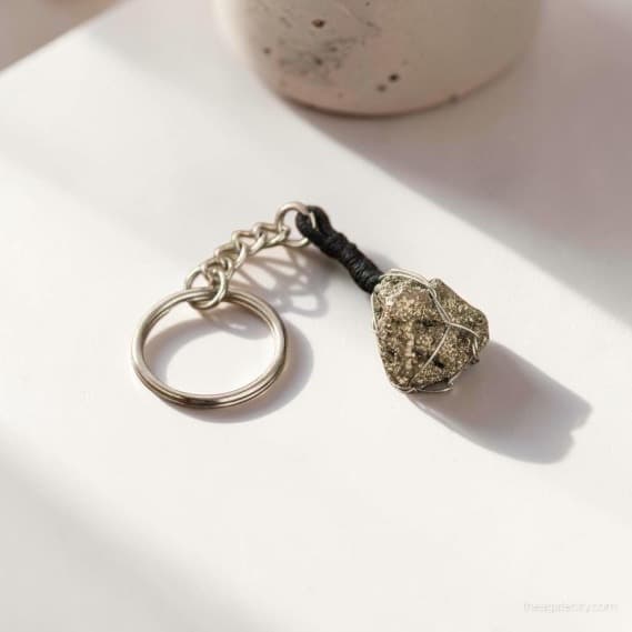 Pyrite Raw Keychain  - 2