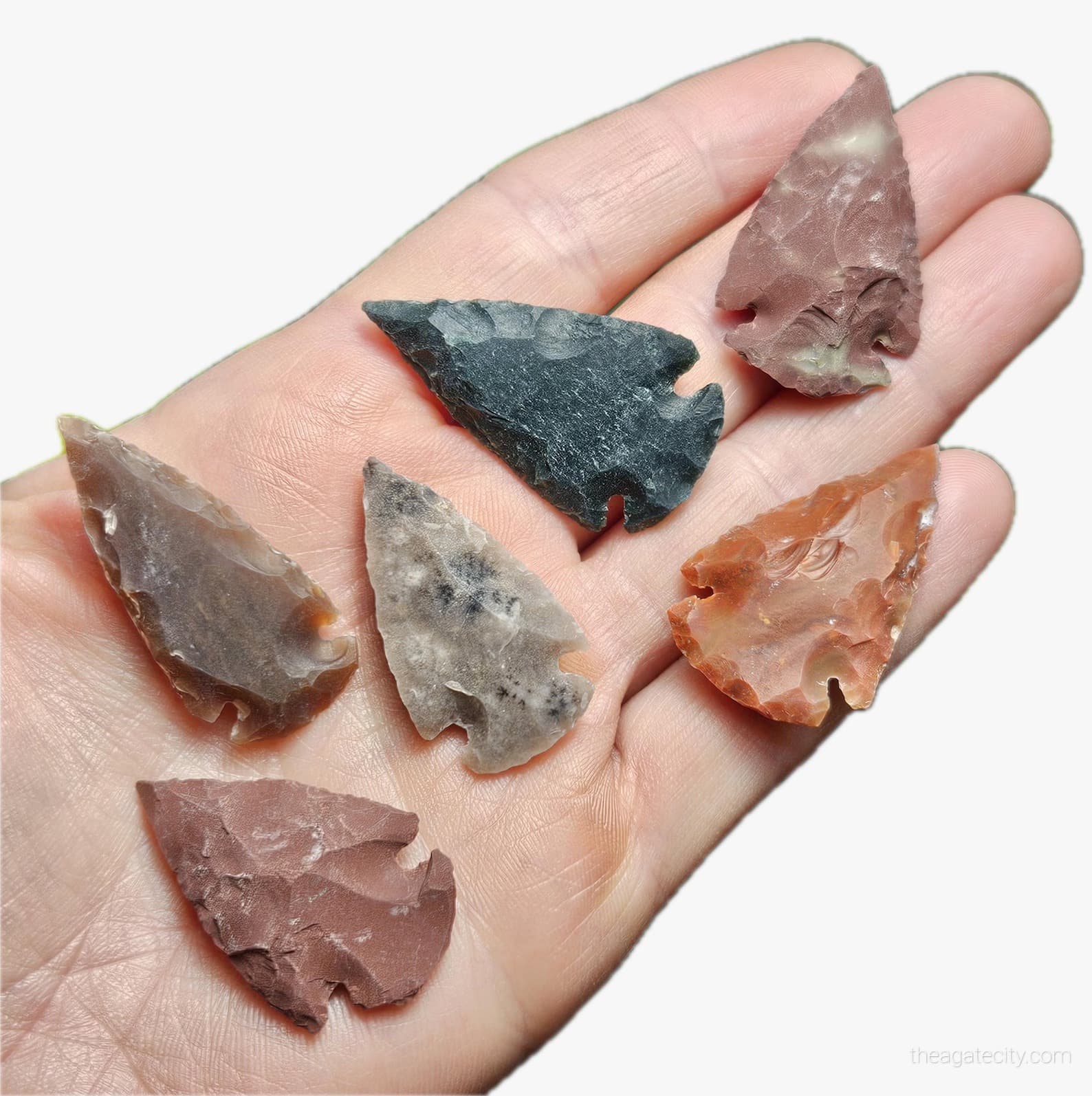 Natural Agate Stone Arrow Heads (Pack Of 25) Approx 1 to 2 inch - 2