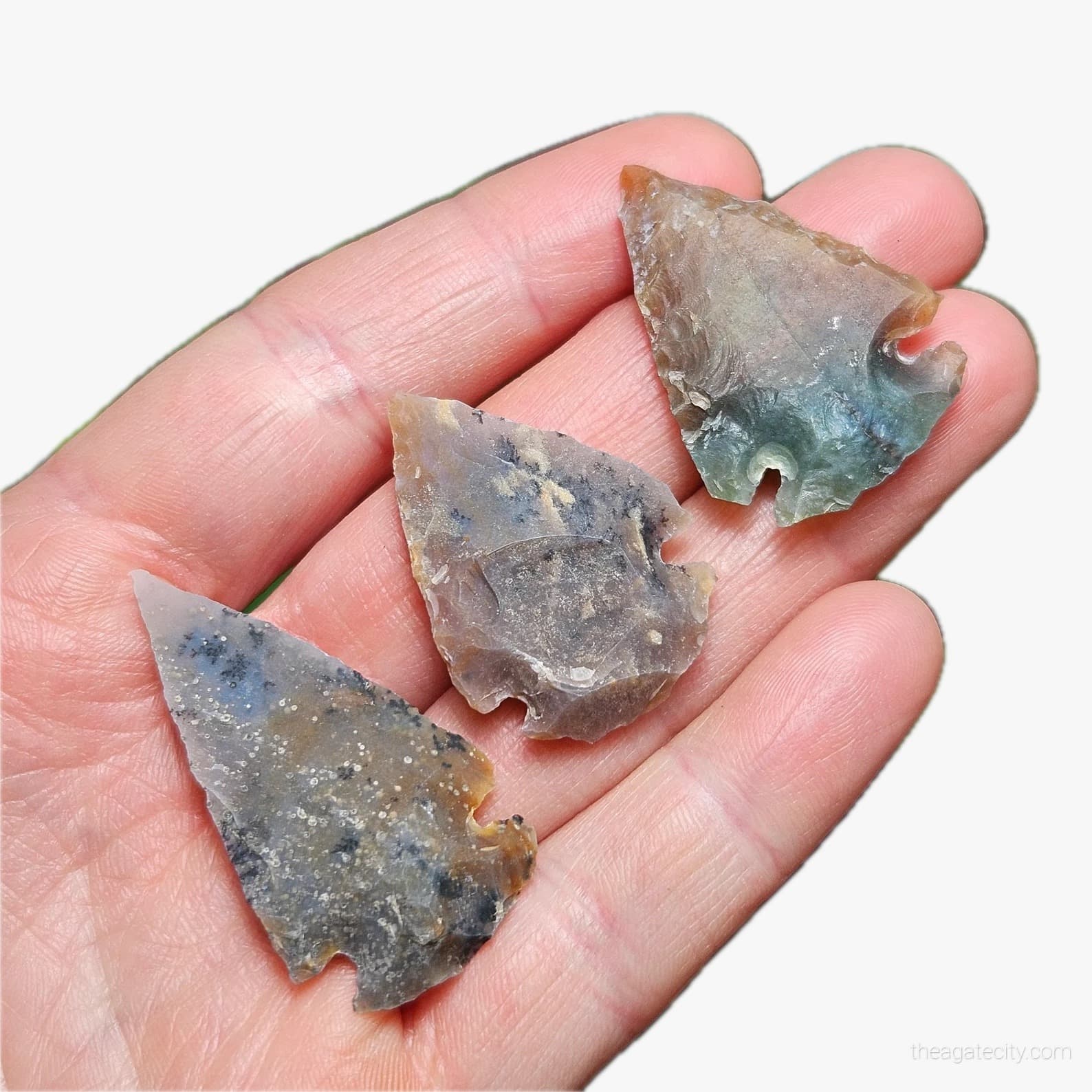 Natural Agate Stone Arrow Heads (Pack Of 25) Approx 1 to 2 inch - 3