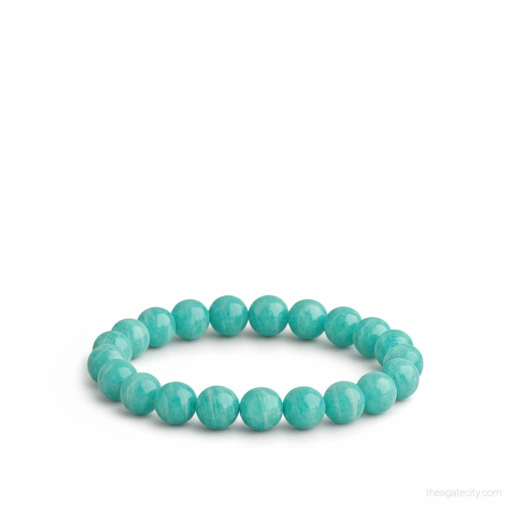Natural Amazonite Beads Stretchable Bracelet - 2
