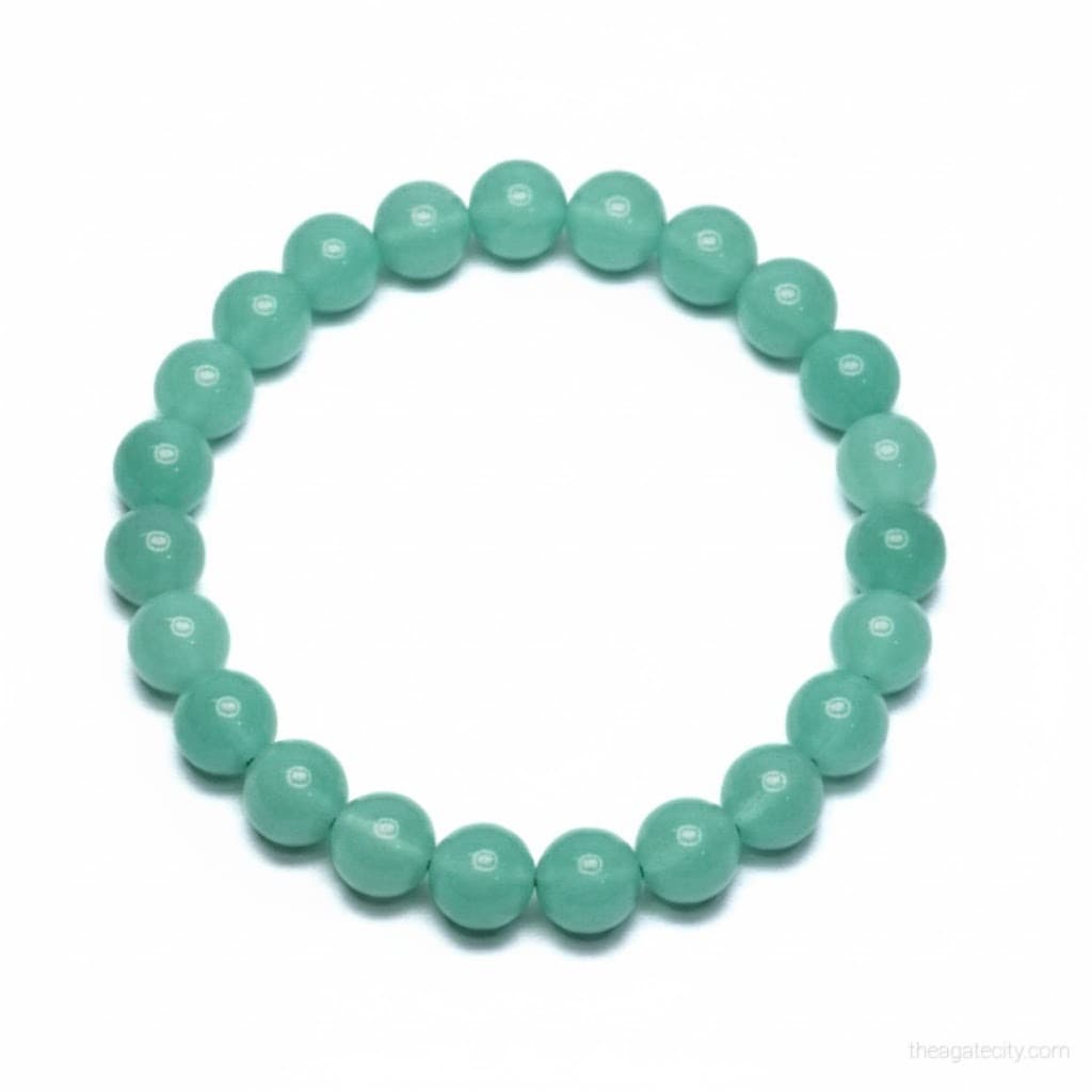Natural Amazonite Beads Stretchable Bracelet - 3