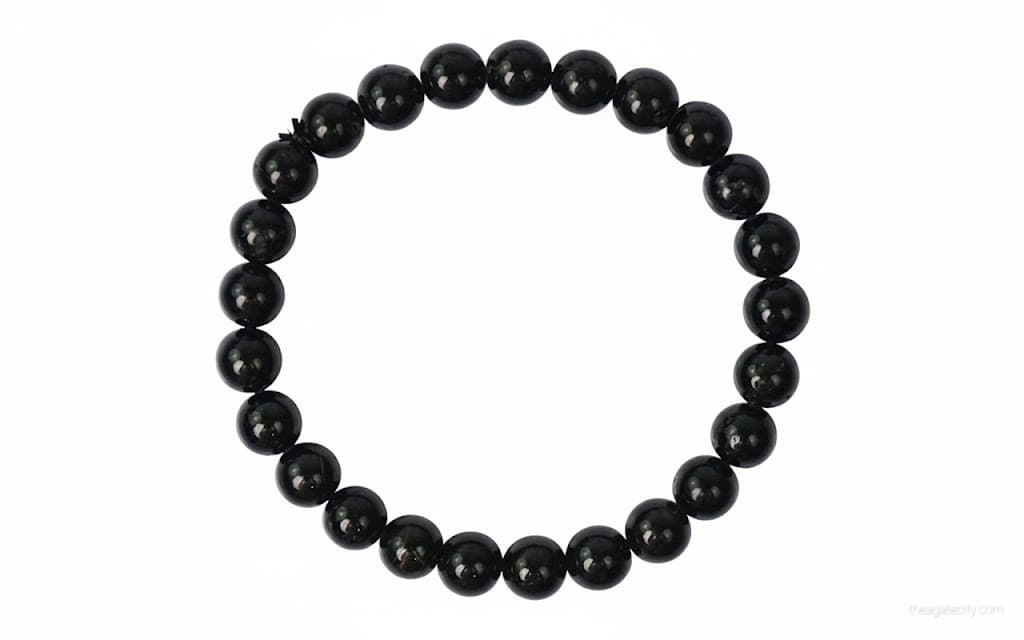 Natural Black Tourmaline 8Mm Size Bracelet