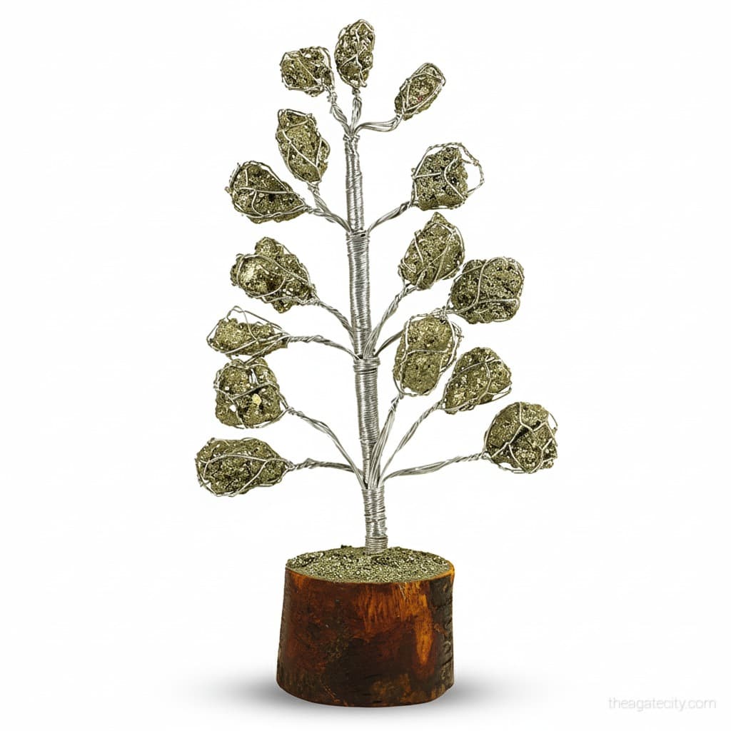Natural Rough Pyrite Crystal Stone Tree