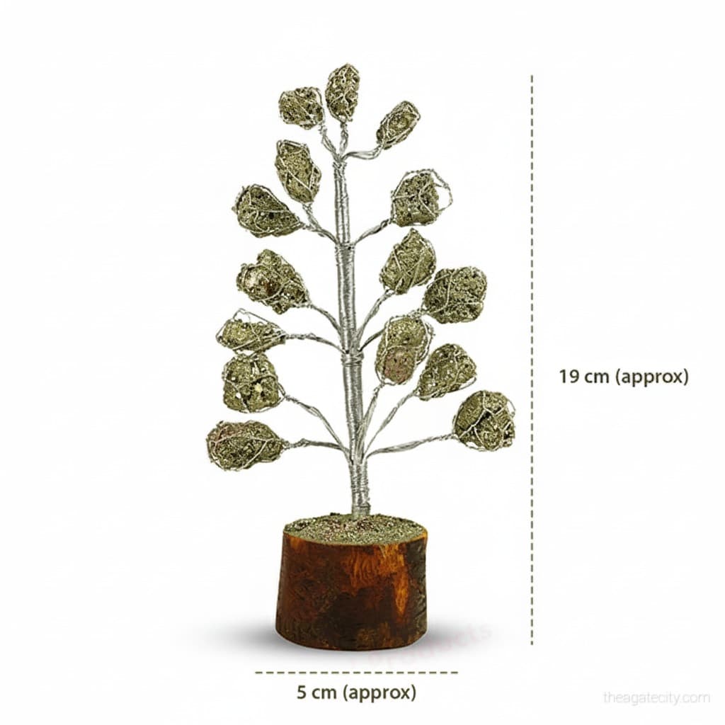 Natural Rough Pyrite Crystal Stone Tree - 2