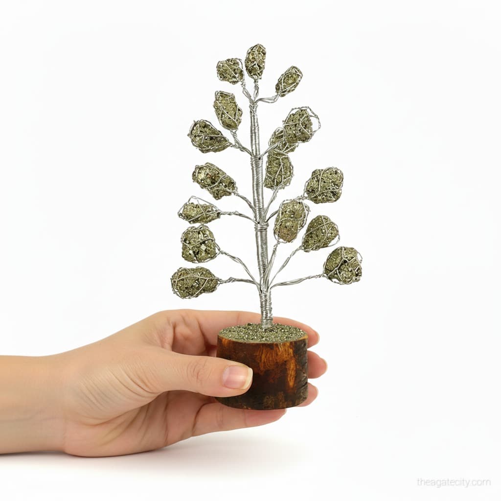 Natural Rough Pyrite Crystal Stone Tree - 3