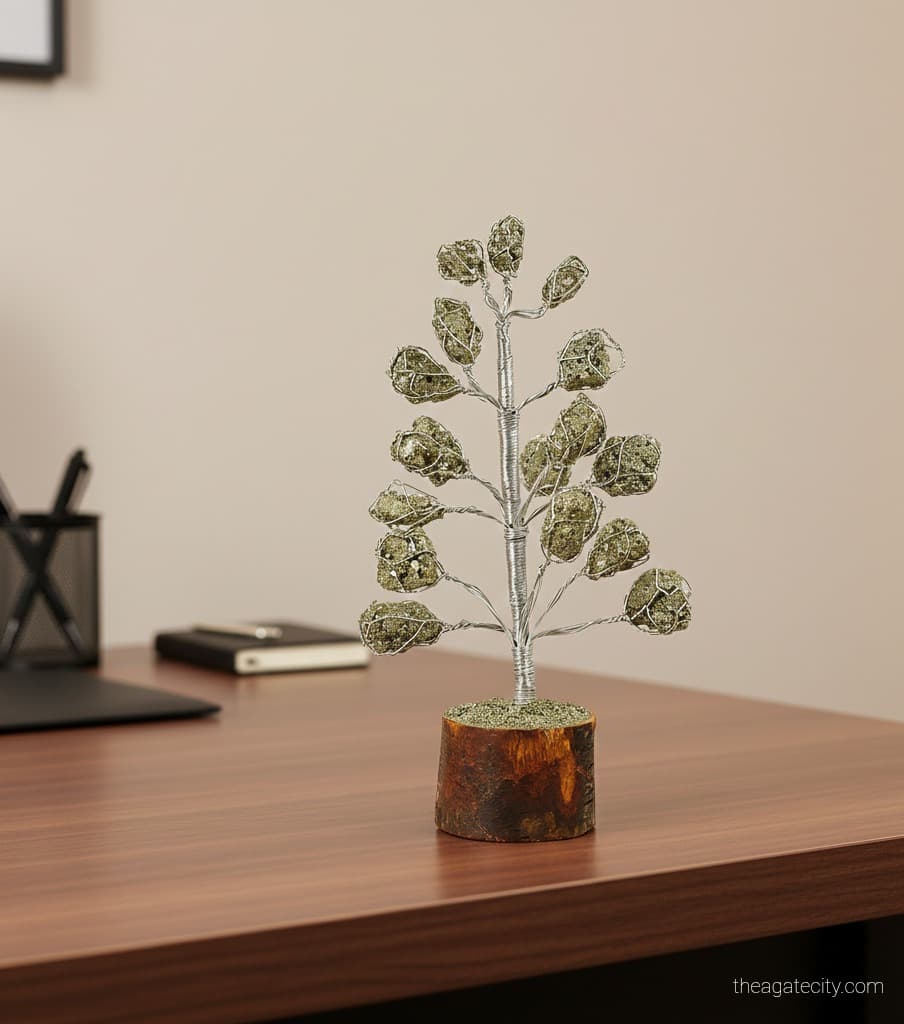 Natural Rough Pyrite Crystal Stone Tree - 4