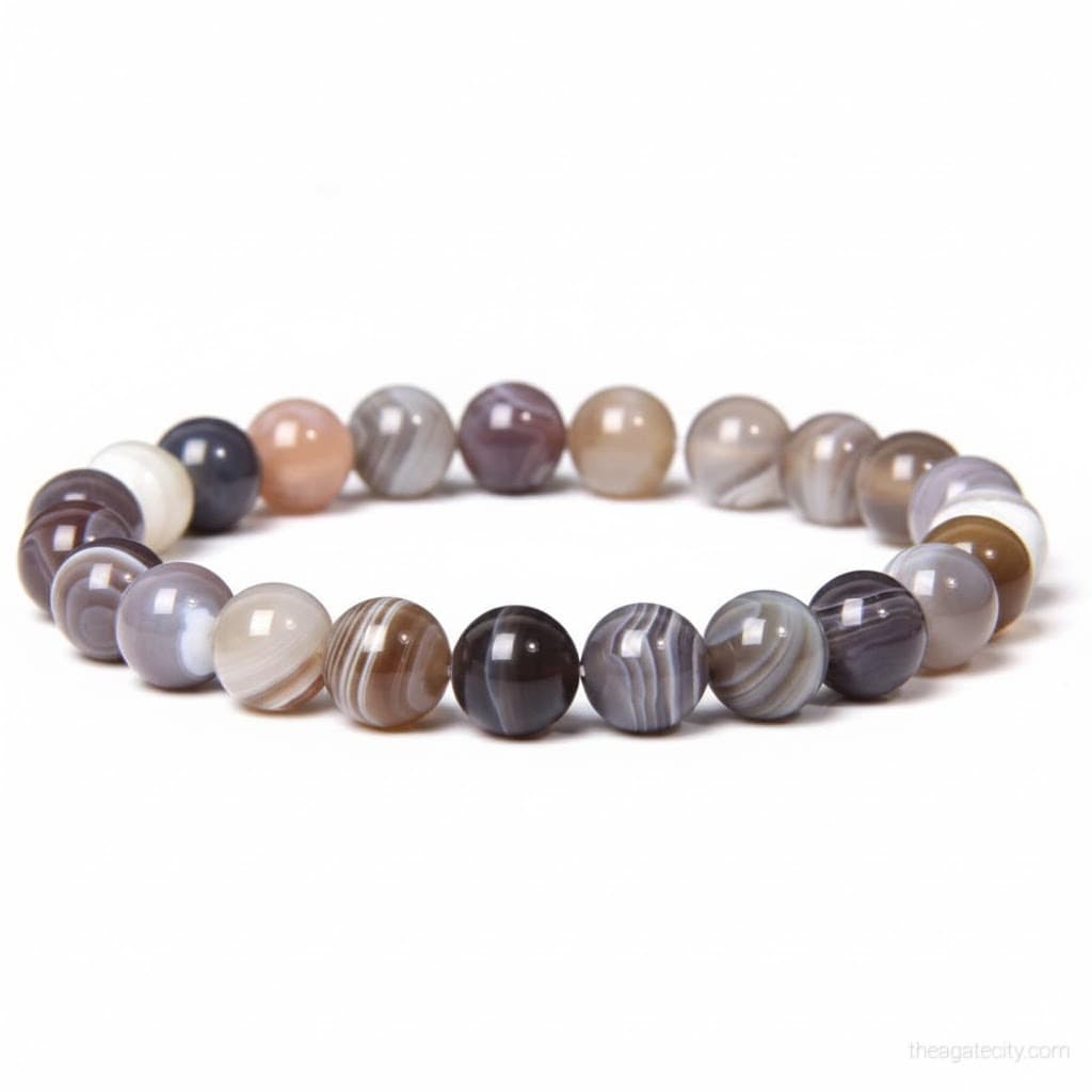 Natural Botswana Stone 8 Mm Size Bracelet
