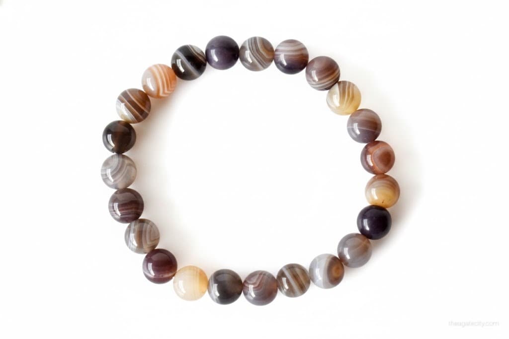 Natural Botswana Stone 8 Mm Size Bracelet - 2