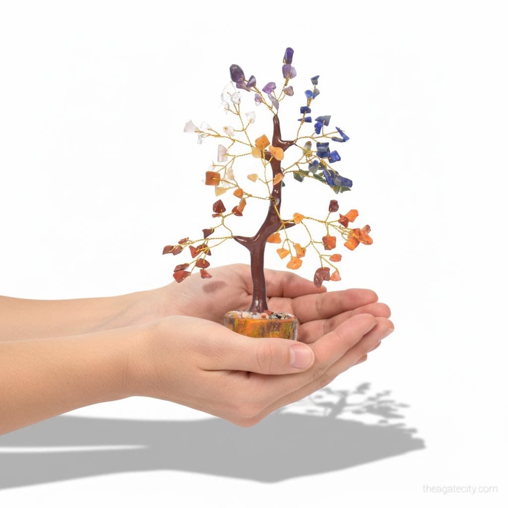 Seven Chakra Crystal Small Tree 60 Beads - 3