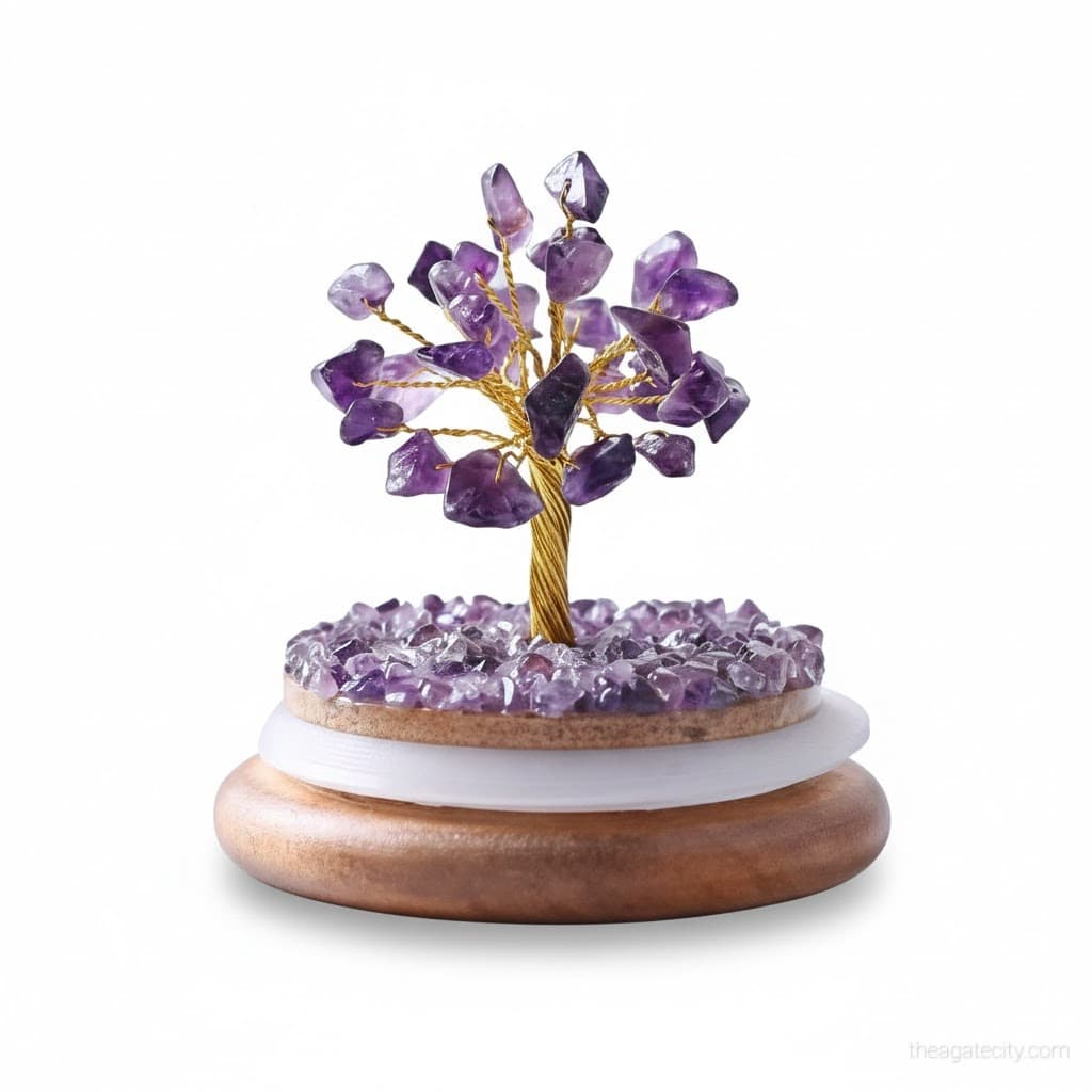 Natural Amethyst Crystal Dome Tree