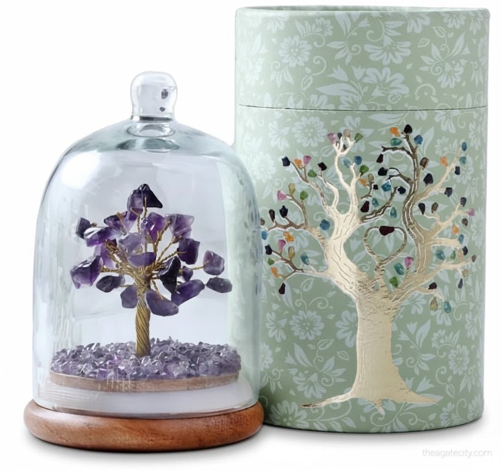 Natural Amethyst Crystal Dome Tree - 3