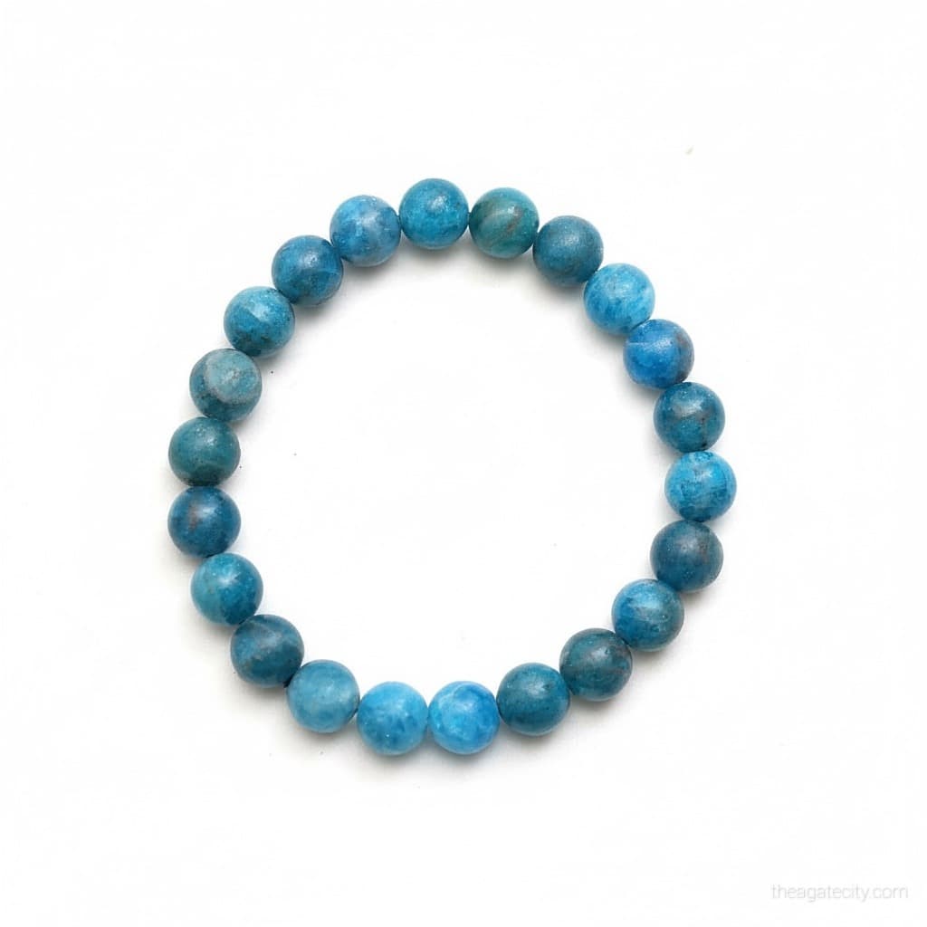 Natural Blue Apatite Stone 8Mm Size Bracelet
