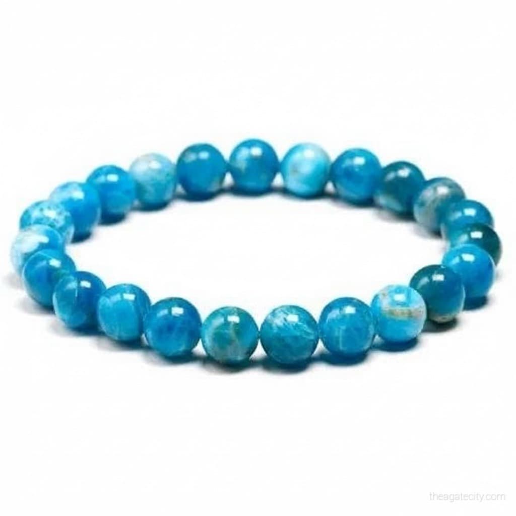 Natural Blue Apatite Stone 8Mm Size Bracelet - 2