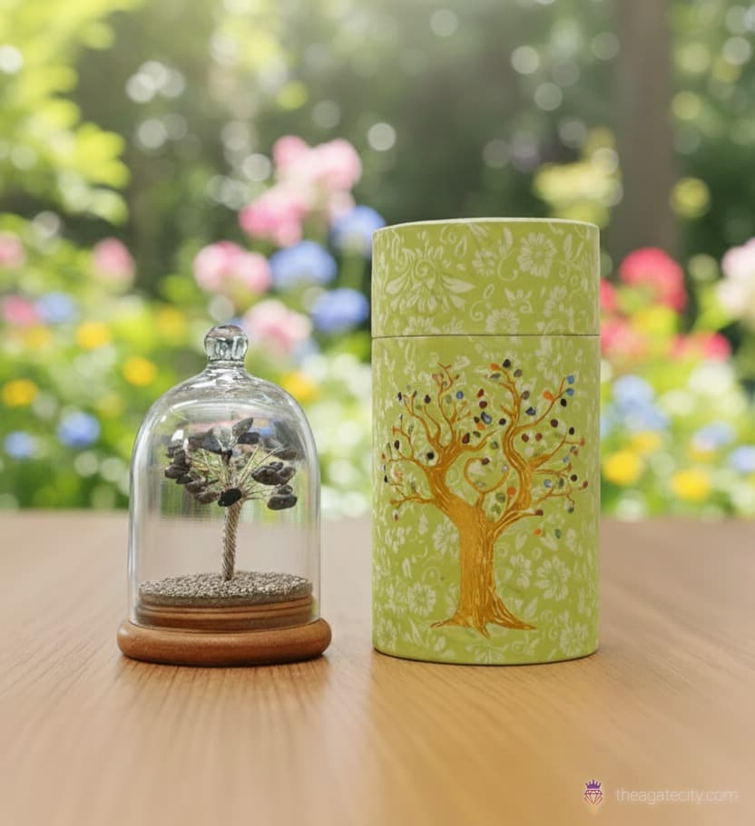 Natural Pyrite Stone Dome Tree