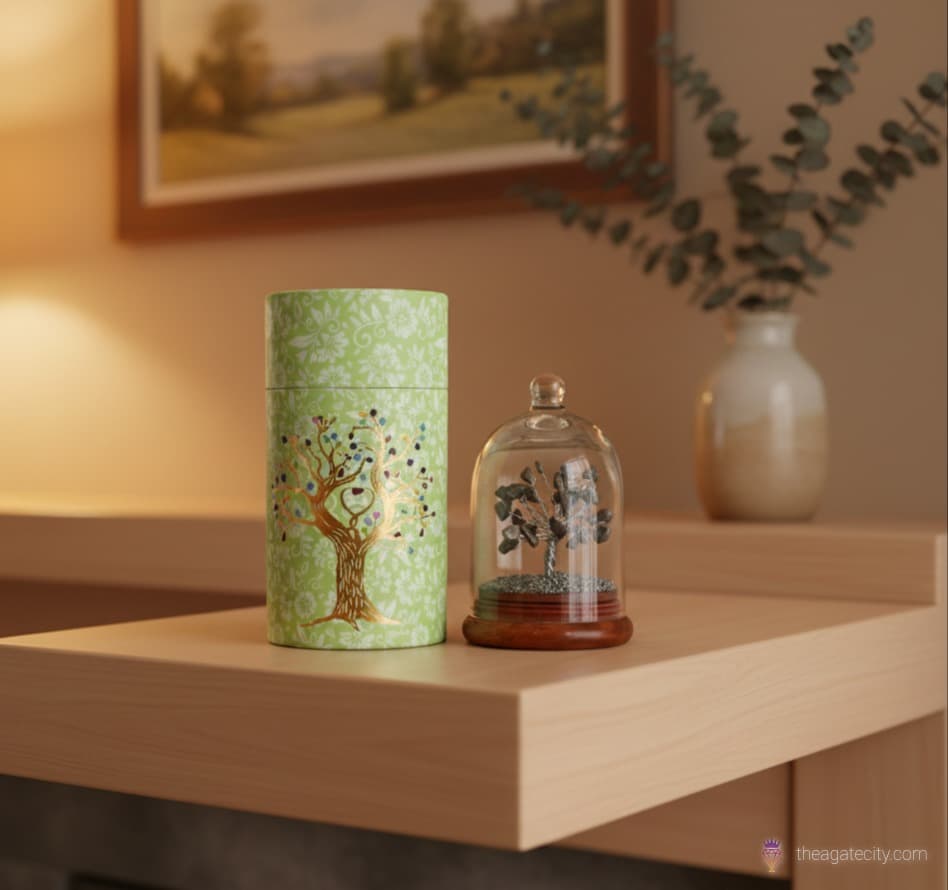 Natural Pyrite Stone Dome Tree - 2