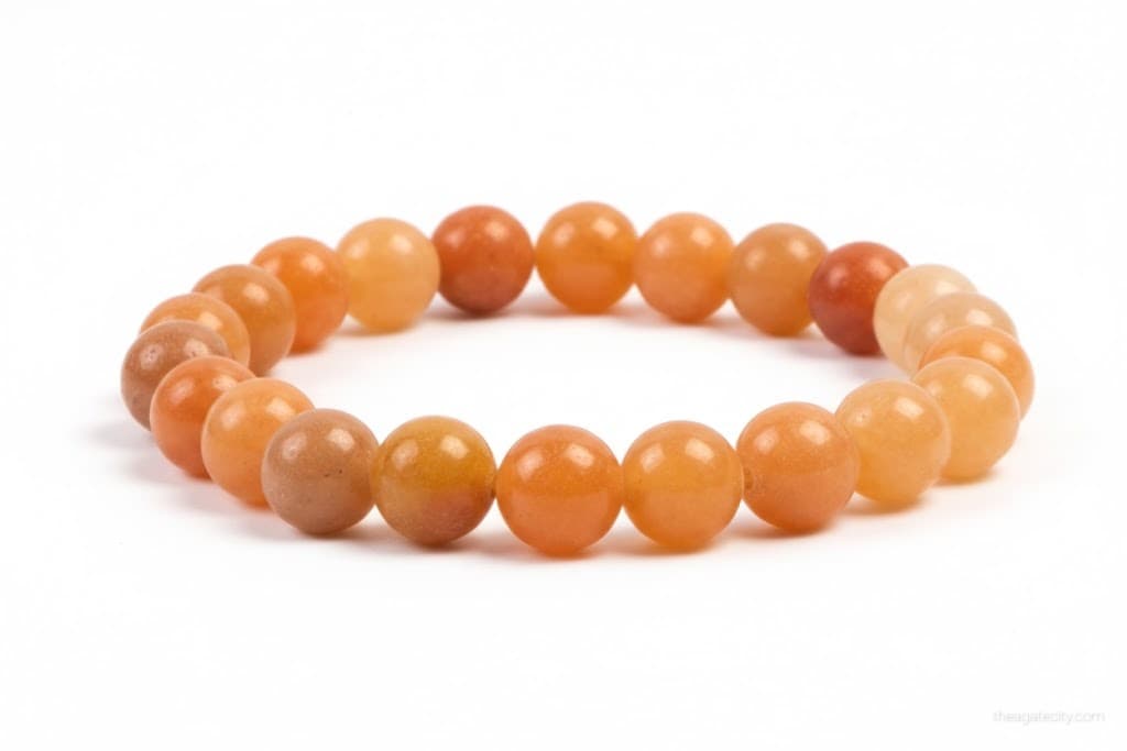 Natural Red Aventurine Stone 8 Mm Size Bracelet