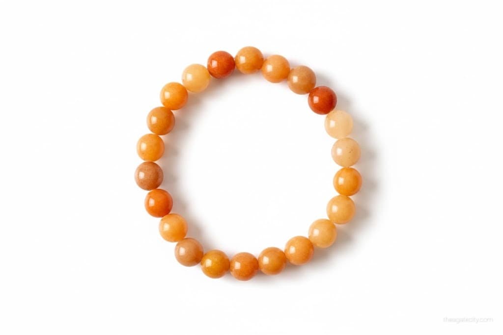 Natural Red Aventurine Stone 8 Mm Size Bracelet - 2