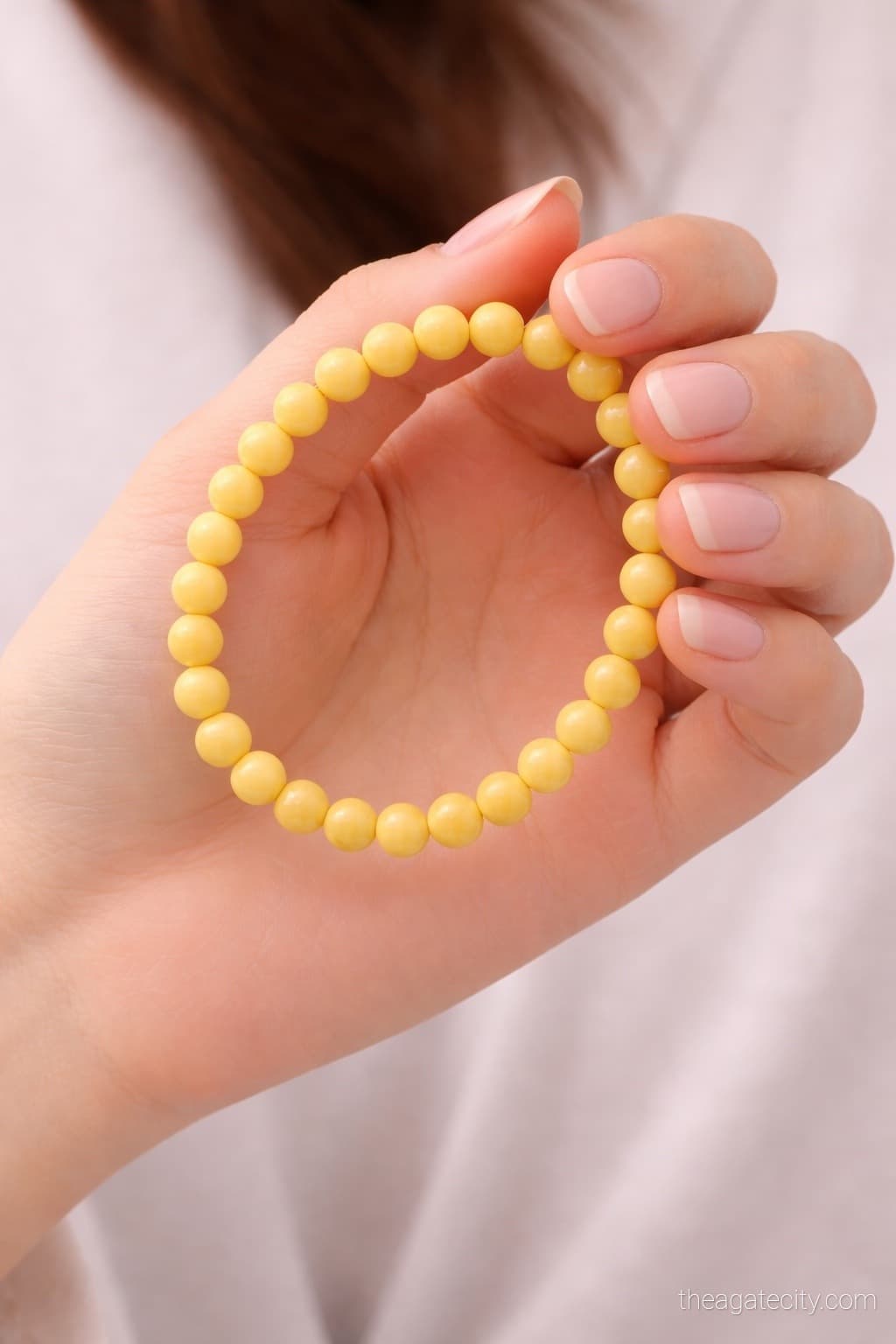 Natural Calcite 8MM Smooth Round Beads Bracelet - 4