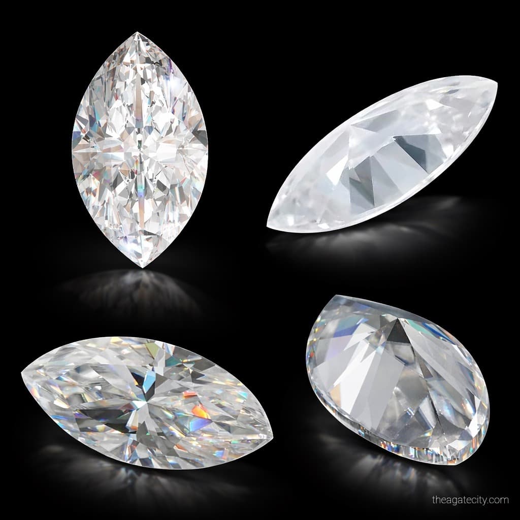 Loose Moissanite Marquise Cut D Color VVS1 | Brilliant Sparkle | Diamond Alternative Stone - 2