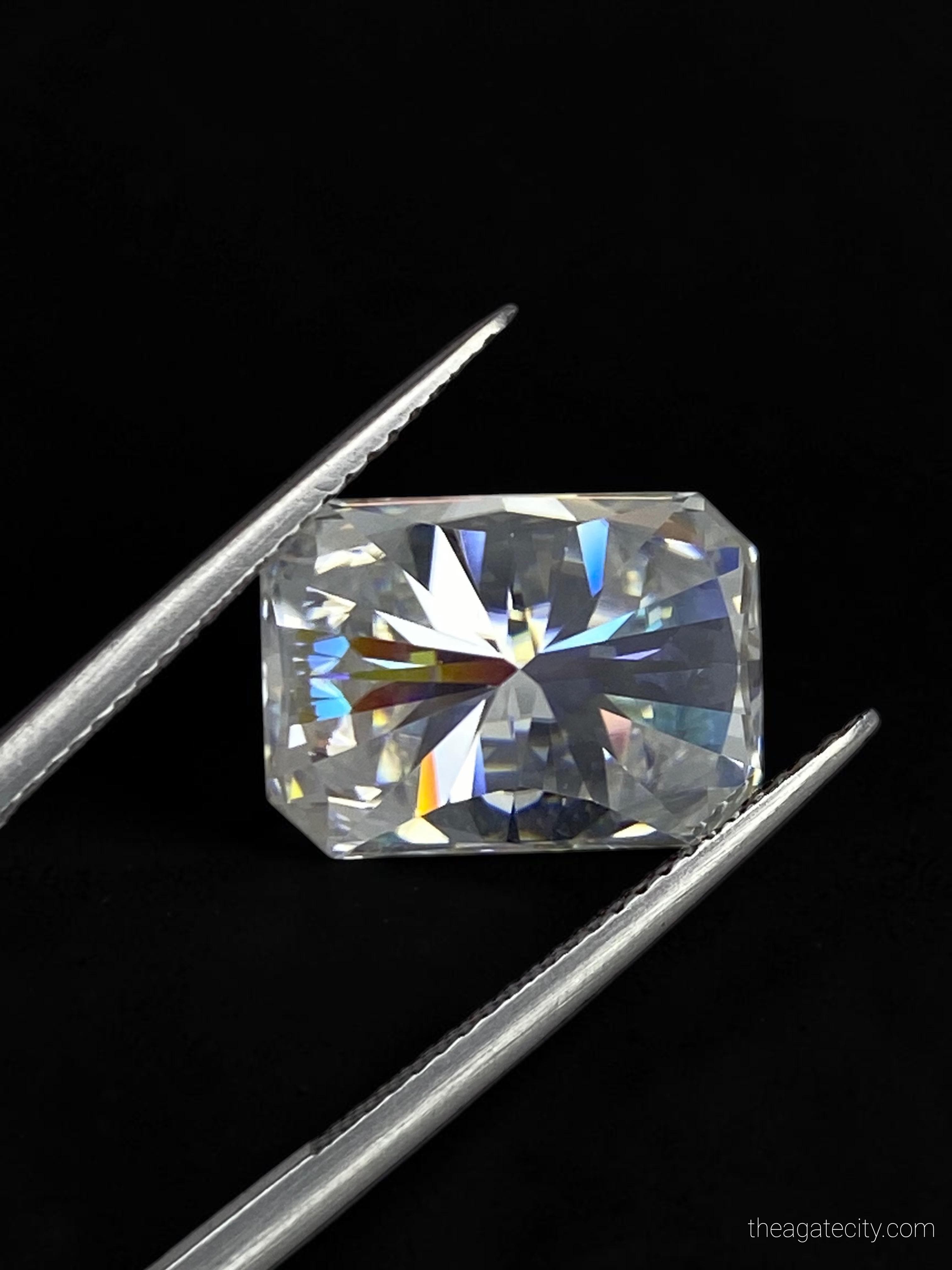 Loose Moissanite Radiant Cut D Color VVS1 | Brilliant Sparkle | Diamond Alternative Stone - 3