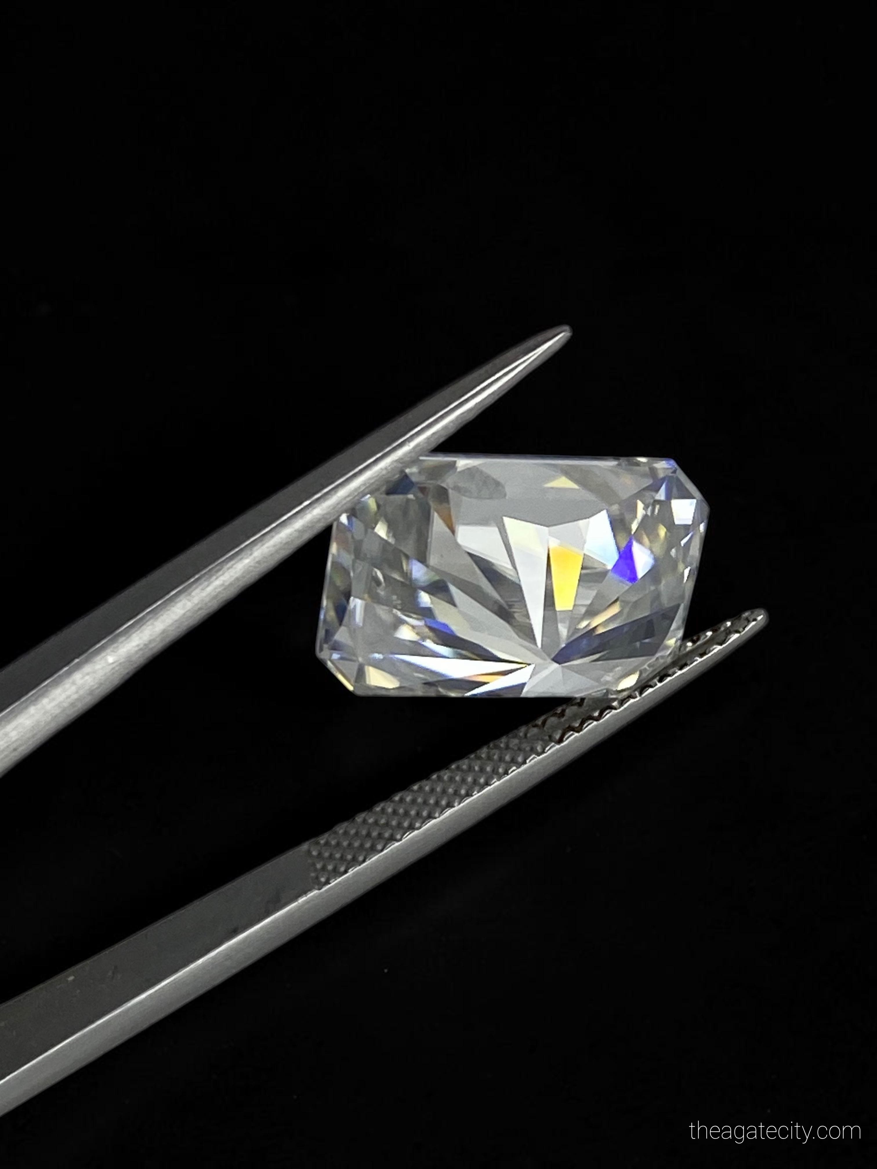 Loose Moissanite Radiant Cut D Color VVS1 | Brilliant Sparkle | Diamond Alternative Stone - 4