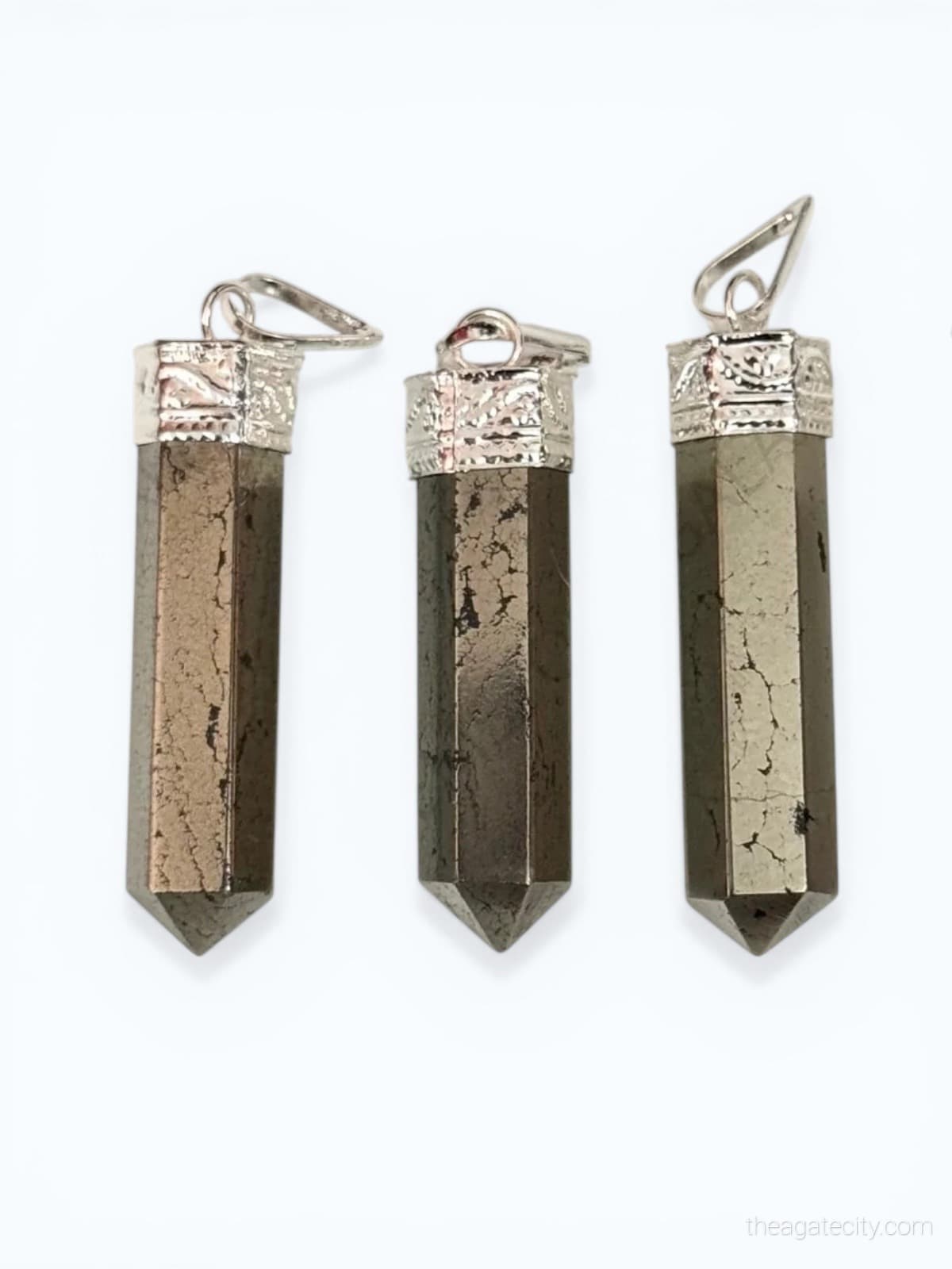 Pyrite Pendant Necklace | Natural Gold Stone Pendant | Handmade Gemstone Pendant - 2