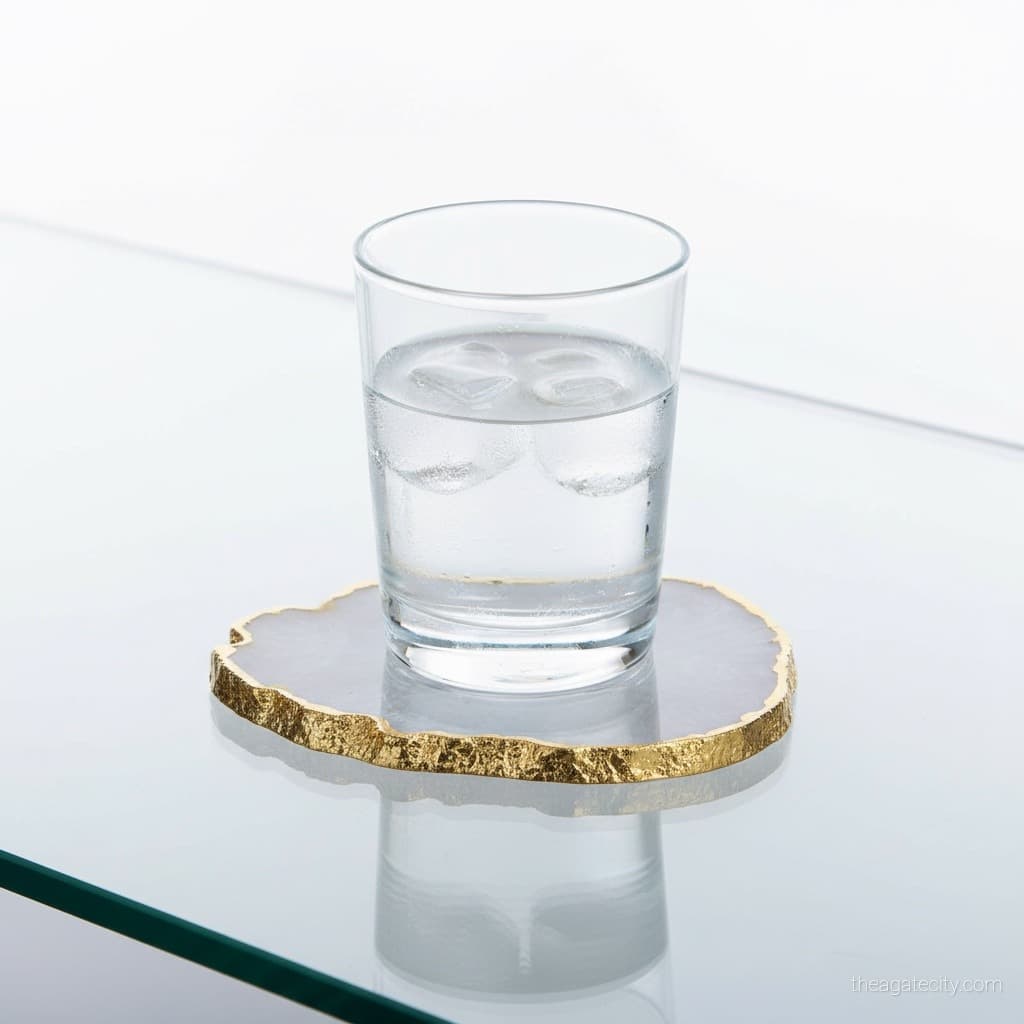 White Coster Set | Modern Home Decor | House Warming Gift - 3