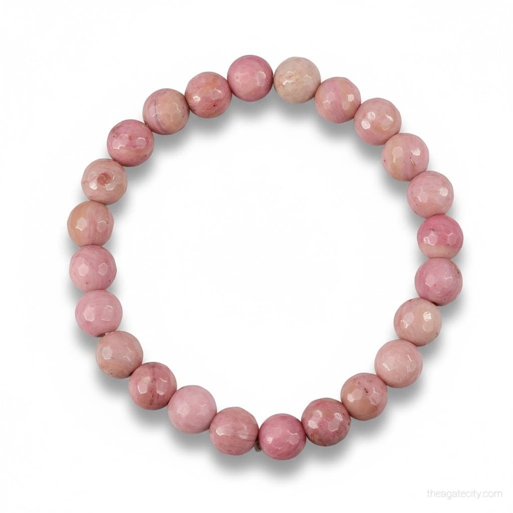 Natural Rhodochrosite Stone 8 Mm Size Bracelet - 2