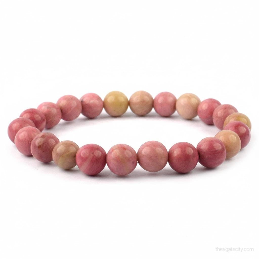 Natural Rhodochrosite Stone 8 Mm Size Bracelet - 1