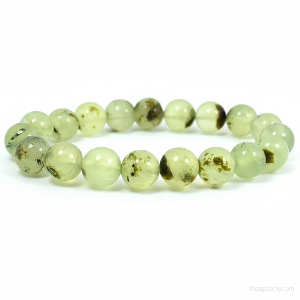 Natural Prehnite Stone 8 Mm Size Bracelet - 1