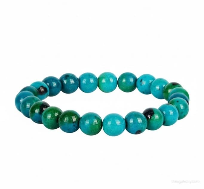 Natural Azurite Stone Beads 8Mm Size Bracelet - 1