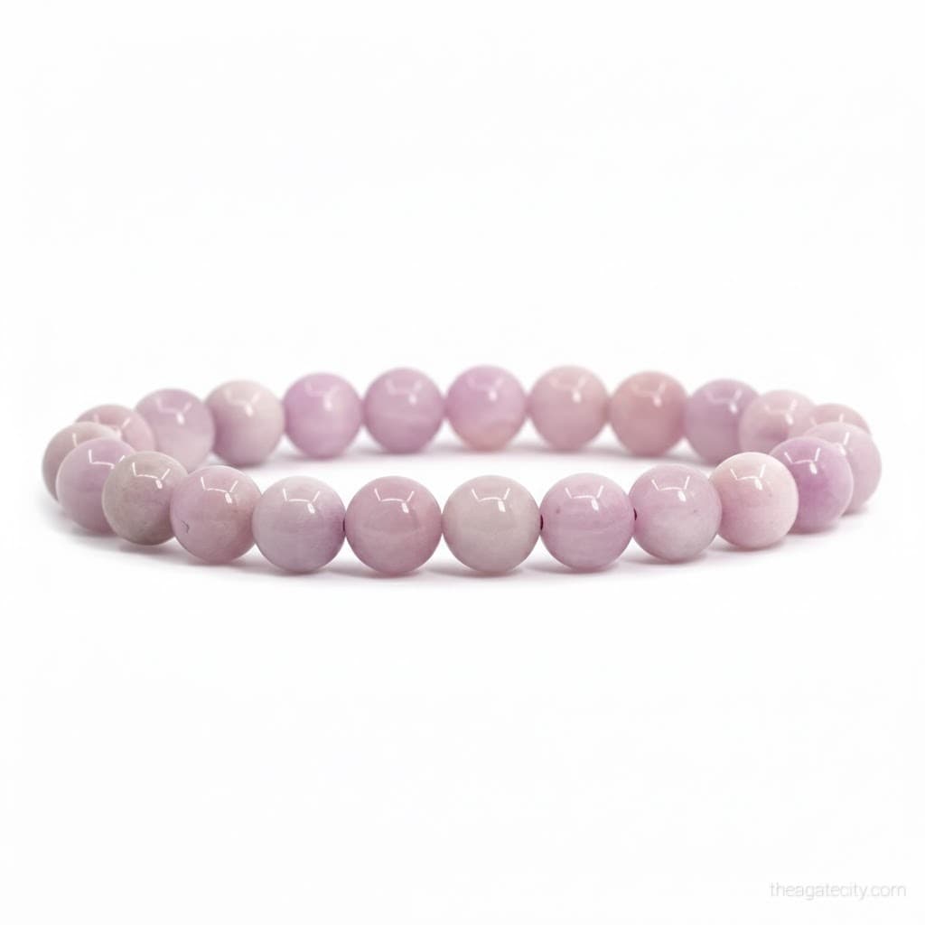 Natural kunzite Stone Beads 8 Mm Bracelet - 1