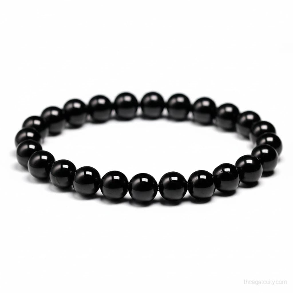 Natural Black Tourmaline 8Mm Size Bracelet - 1