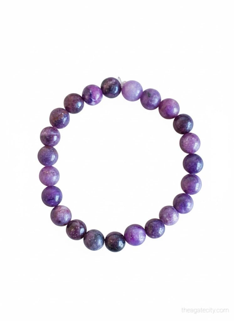Natural Lepidolite Stone 8 Mm Size Bracelet - 2