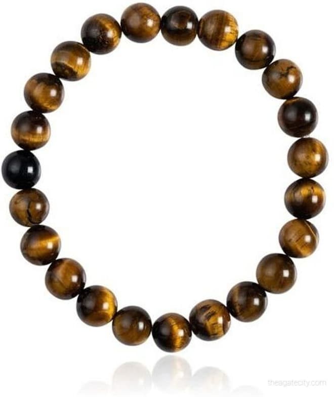 Tiger Eye Round Beads Size 8 Mm Bracelet - 2